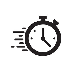 Stopwatch timer vector icon illustration for speed and accuracy