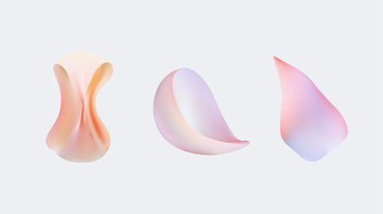 Stunning and Elegant Abstract Shapes Perfectly Composed with Soft and Gentle Color Gradients