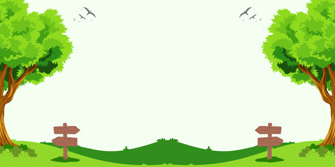 FAMILY GATHERING banner with tree and birt 