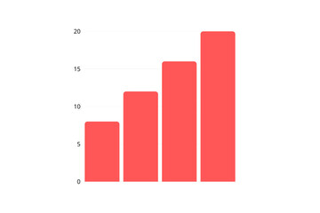 grapich chart  color pink on white background