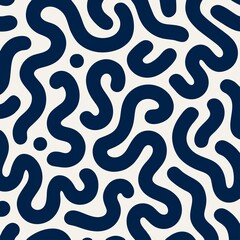 Abstract seamless pattern with blue waves