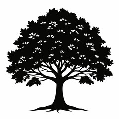 vector tree silhouette