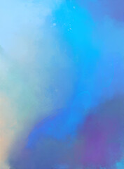 watercolor brush drawing on a gradient background