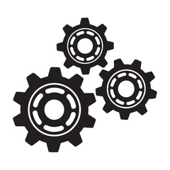 Vector industrial gear wheels and cogs, illustrating mechanical engineering technology and business concepts