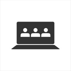laptop human icon vector, logo icon, three human