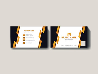 Modern Business Card Design for Professionals, Elegant and modern business card design with blue gradient and waves