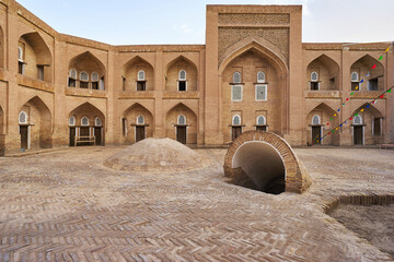 Yard of the Kutlugmurad Inak madrasah in Ichan Kala old town