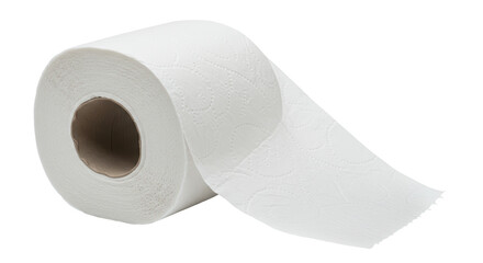 Isolated Roll of Toilet Paper