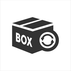 package box, shipping package box vector icon, box icon, warning icon