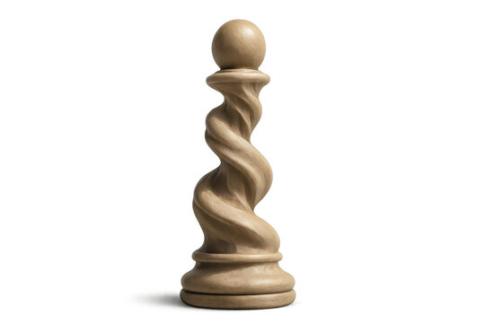 Barleycorn chess piece standing on a transparent background, perfect for compositions or game development