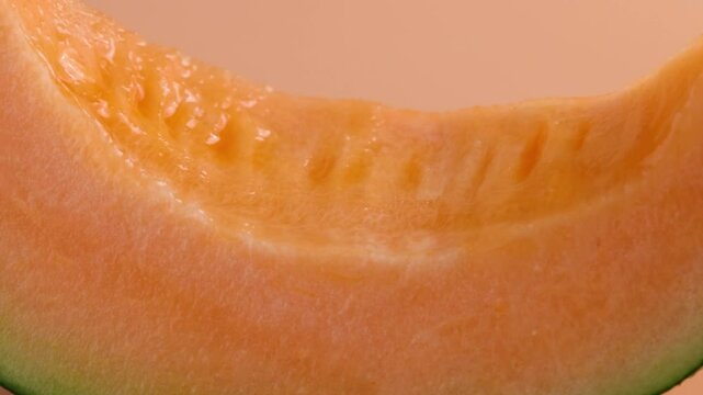 Sliced ​​melon on empty space	