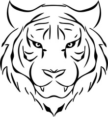 Obraz premium Tiger tattoo vector 