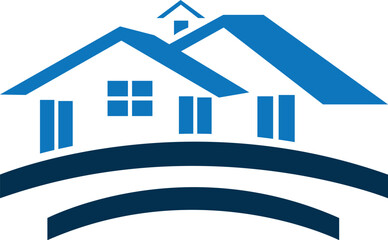 Real Estate house logo design concept vector