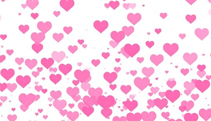 Pink Hearts Falling Background.