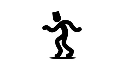 anesthesiologist figure, black isolated silhouette