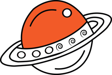 Cartoon fish vector illustration featuring food and design elements