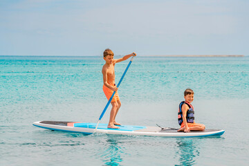Photo from Hurghada in Egypt of boy on paddleboard