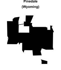 Pinedale (Wyoming) blank outline map