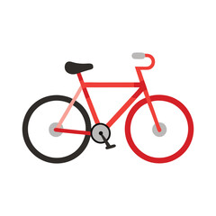 Minimalist red bicycle illustration modern urban transport simple design graphic
