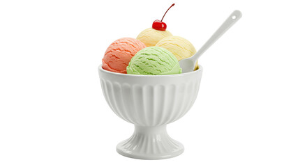 Isolated Ice Cream Scoops