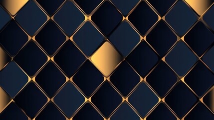 Fototapeta premium Elegant Geometric Pattern with Dark and Gold Color Palette Design