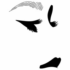 Girl's Face Contour - Abstract Femininity