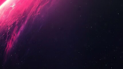 Obraz premium Pink nebulae and distant stars in a vast expanse of space.