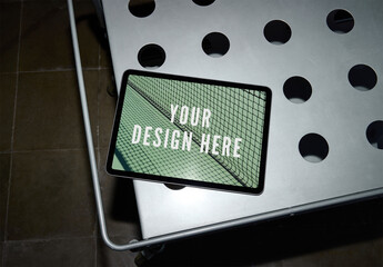 Mockup Of Customized Horizontal Digital Tablet