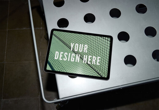 Mockup Of Customized Horizontal Digital Tablet