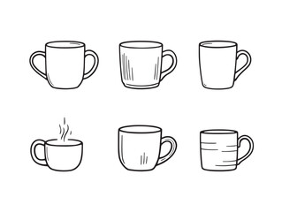 mug line art suitable for cafe branding materials