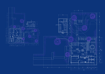 Floor plan designed building on the drawing.