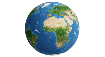 Isolated Planet Earth Globe