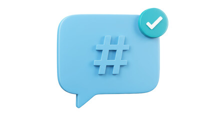 Isolated Hashtag Message Bubble