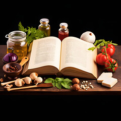 Cookbook and vegan food
