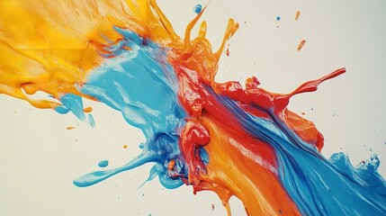 colorful paint splashes