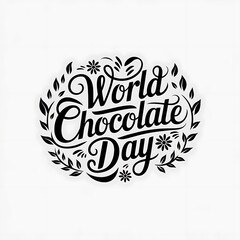 Fototapeta premium World Chocolate Day typography design