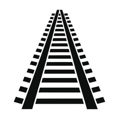 Railroad tracks vector illustration isolated on white background railway transport design