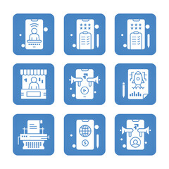Marketing icon set with editable stroke. Digital Marketing set of web icons. Vector icons collection