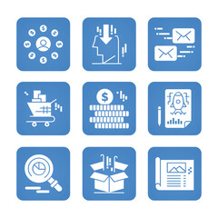Marketing icon set with editable stroke. Digital Marketing set of web icons. Vector icons collection