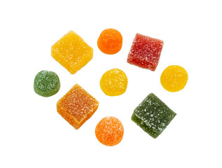 Jelly sweet candies. Marmalade candy.