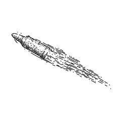 trajectory bullet flying sketch hand drawn vector
