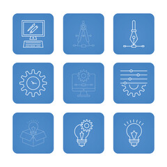 Design Tools icon set. Vector icon illustration