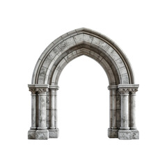 Obraz premium Elegant stone archway architectural design element 3d on transparent background