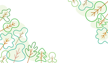 Abstract tree outline frame design vector illustration. Decoration border with nature.