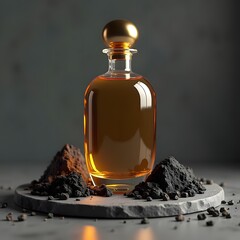 Golden Elixir: A Luxurious Blend Amid Volcanic Serenity