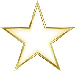 Golden star vector. Silver sparkle luxury design element. Icon of star. New Years decor element.
