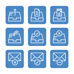 Multimedia icon set collection. Editable stroke. Vector illustration