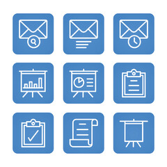 Multimedia icon set collection. Editable stroke. Vector illustration