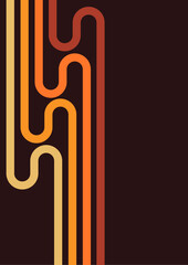 abstract background vector illustration. 1970s background pattern. Vintage, warm colors 