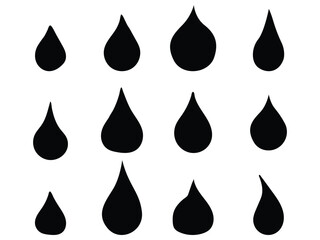 set of water drops vector